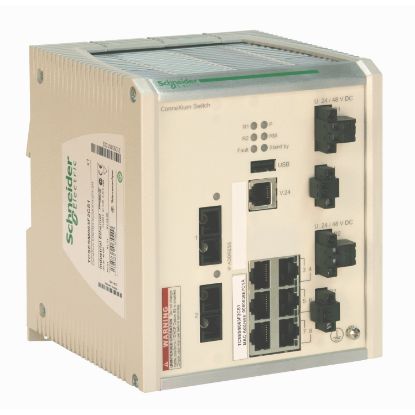 Picture of ConneXium Extended Managed Switch - 6 ports for copper + 2 ports for fiber optic single-mode