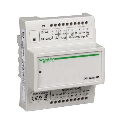 Picture of TAC Xenta 471: AI Module, 8 Universal AIs, Independent operation, Use w/ 0 0-073-0902