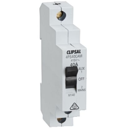 Picture of Clipsal MAX4, Change over switch 1P 40 A 415 V Auxiliary off manual