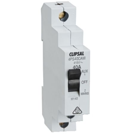 Picture of Clipsal MAX4, Change over switch 1P 40 A 415 V Auxiliary off manual
