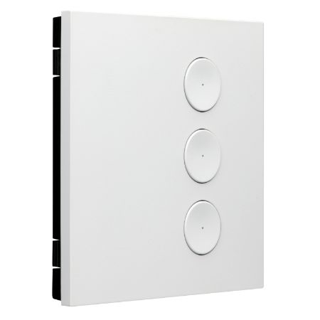 Picture of Wall Plate, C-Bus, Saturn Zen, key input unit, E-Series, 3 key, zen black